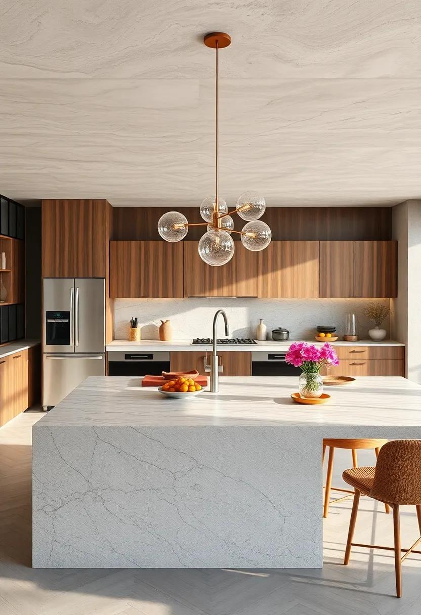 The Multi-Functional Marvel: Explore a kitchen island that serves as both a prep station and a dining area, merging form with function seamlessly