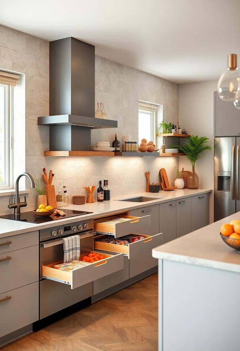 Incorporate Pull-Out Drawers in Cabinets for Effortless Access to Ingredients
