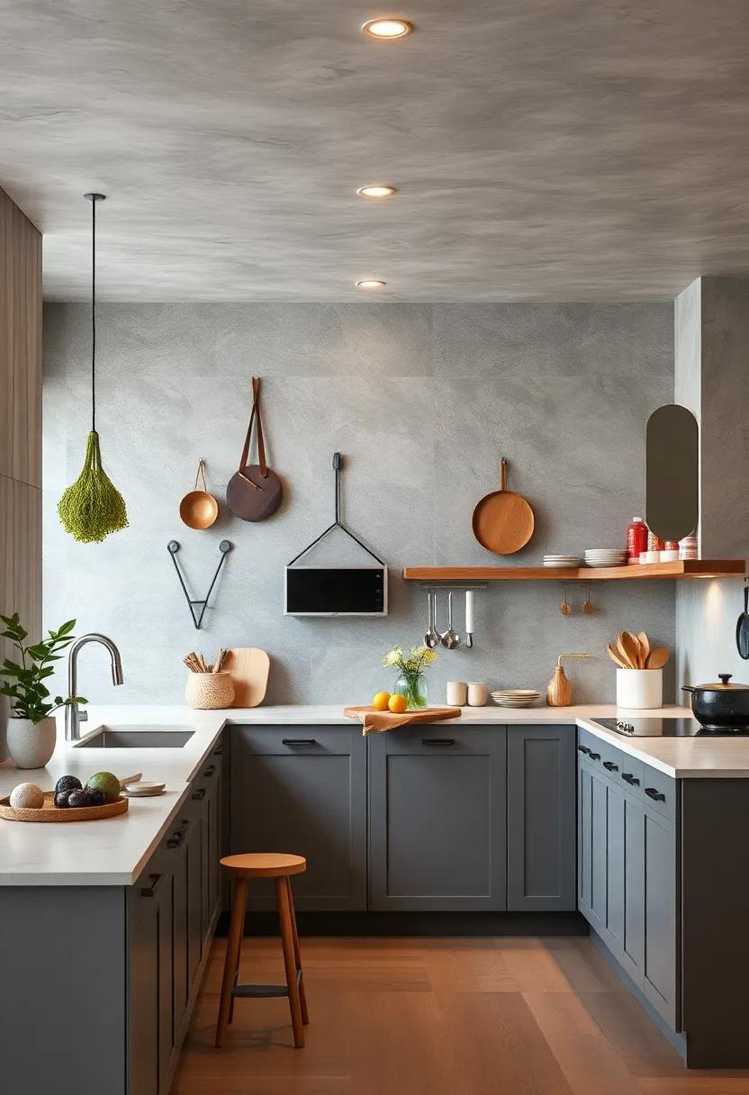 use Adhesive Hooks to Hang Items at various Heights for Aesthetic Appeal