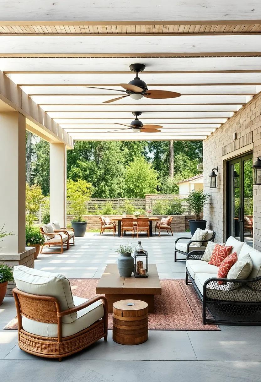 Modern Farmhouse charm: Get inspired by modern farmhouse designs that blend cozy farmhouse decor with the functionality of a stylish pergola for a dreamy outdoor retreat