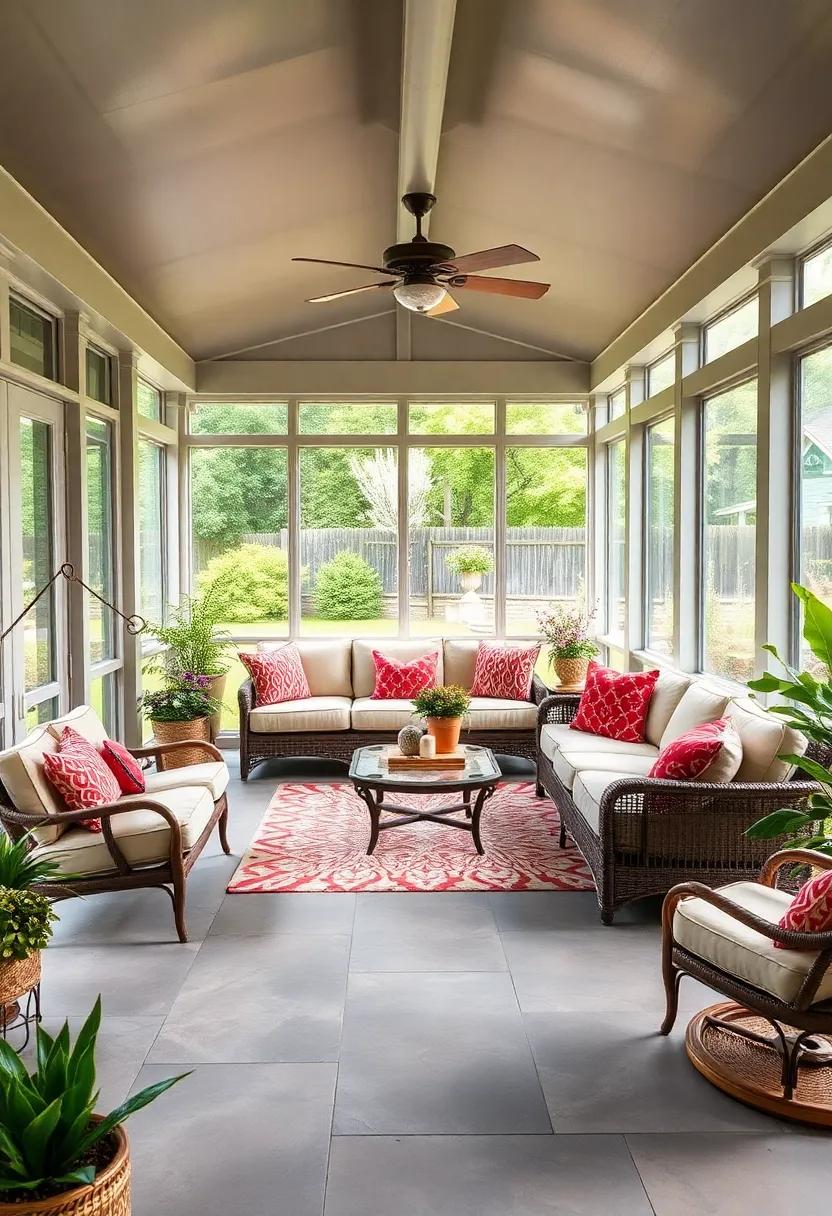 Vintage Vibes: Incorporate retro-inspired sectional sofas with unique designs, adding charm and nostalgia to your screened-in oasis