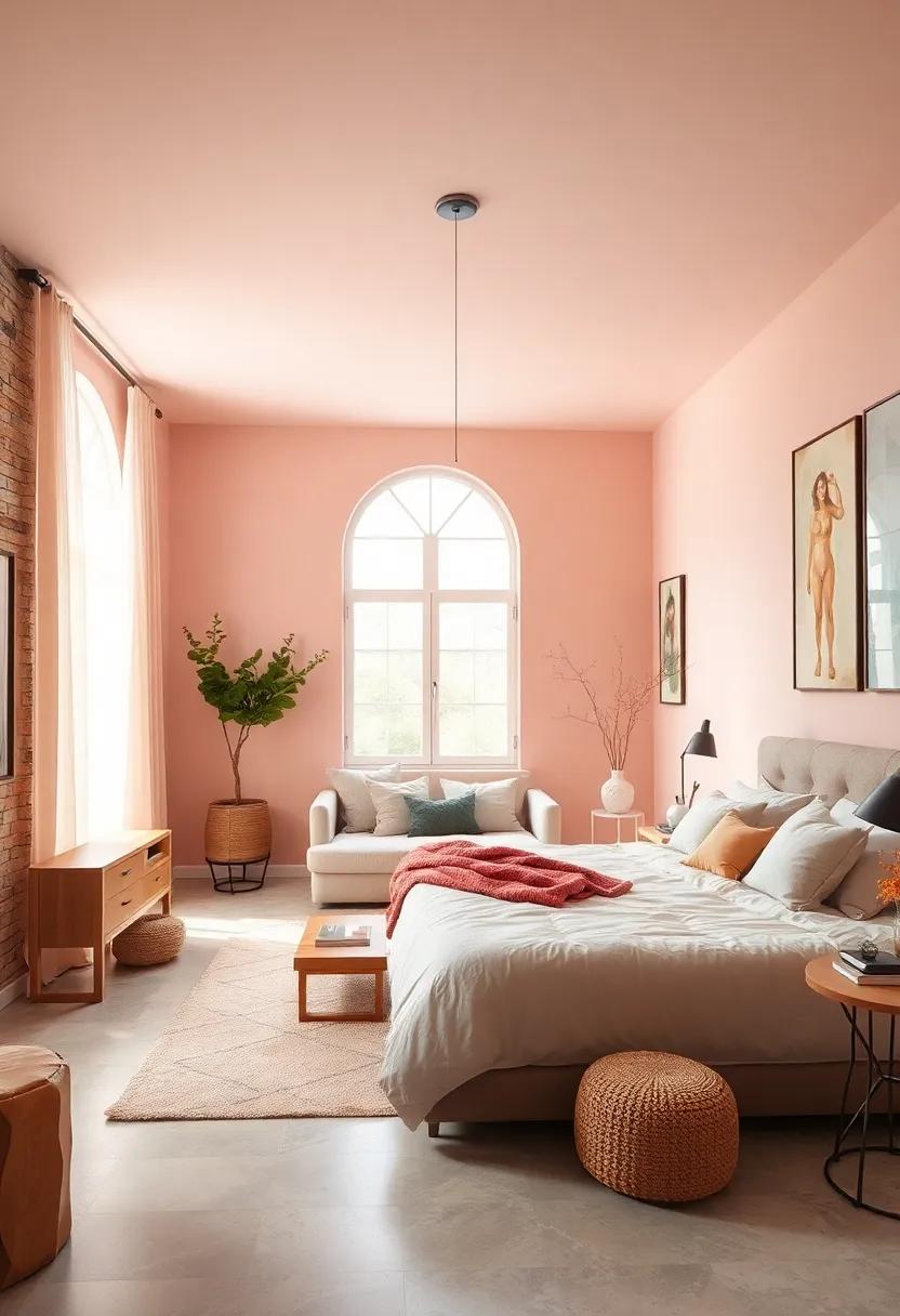 Blush Pink: This soft and delicate hue envelops the room in warmth and affection, encouraging relaxation and sweet dreams