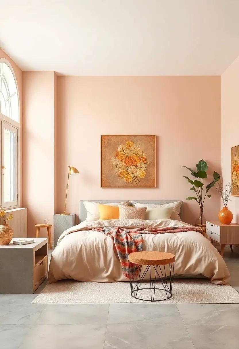 Pale Peach: Introducing a warm and inviting vibe, pale peach is a soft yet cheerful color that encourages comfort and serenity