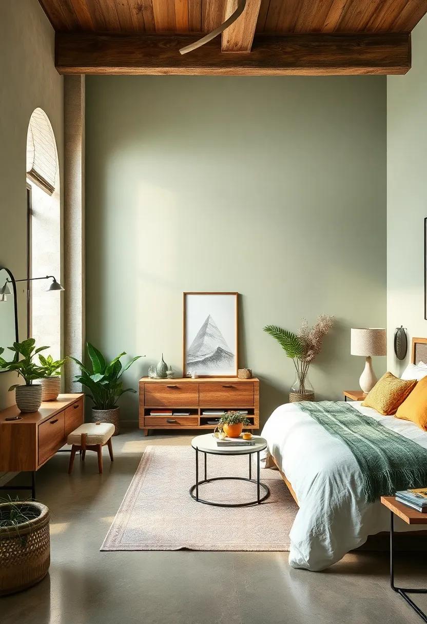 Soft Sage Green: Embrace the calming essence of nature with soft sage green, perfect for creating a refreshing and tranquil atmosphere in your bedroom
