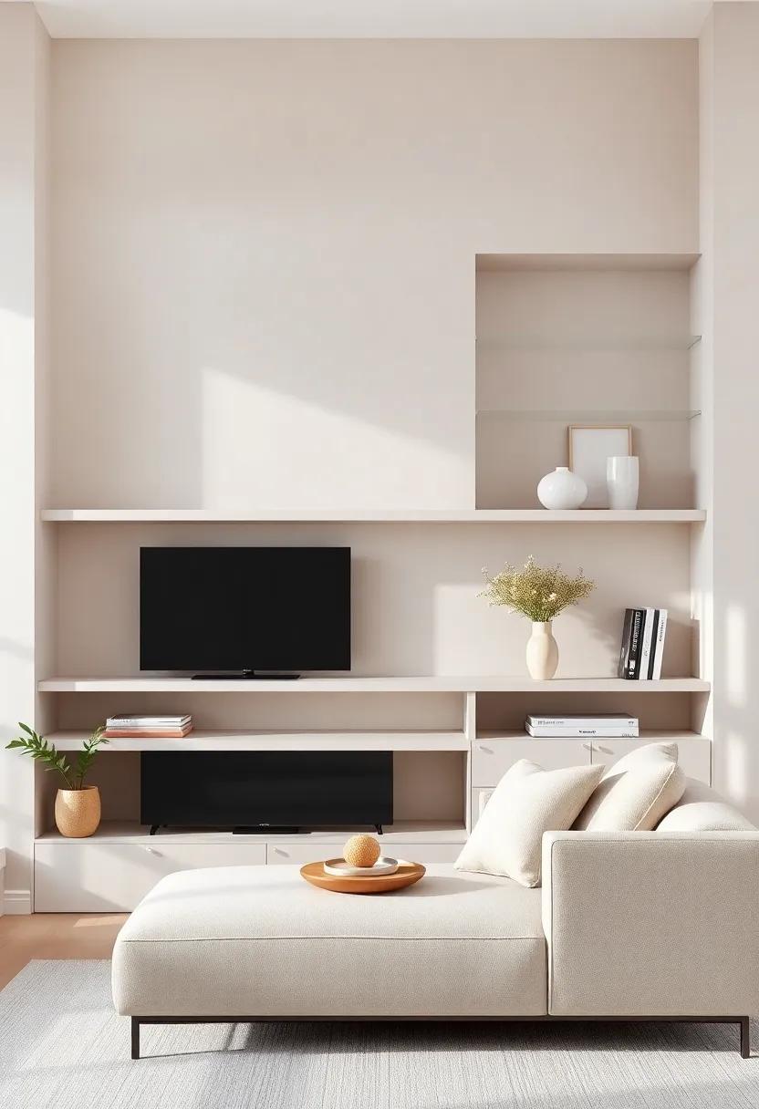 Embracing Minimalism: The Clean Lines⁤ of Neutral ‌Built-In Shelves