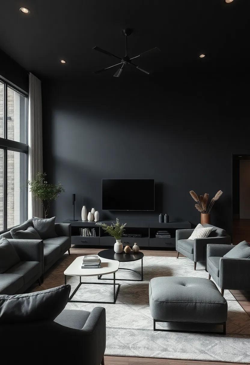 Focal Points: Drawing the ⁣Eye to Key ​Features in ‌Dark Living Rooms