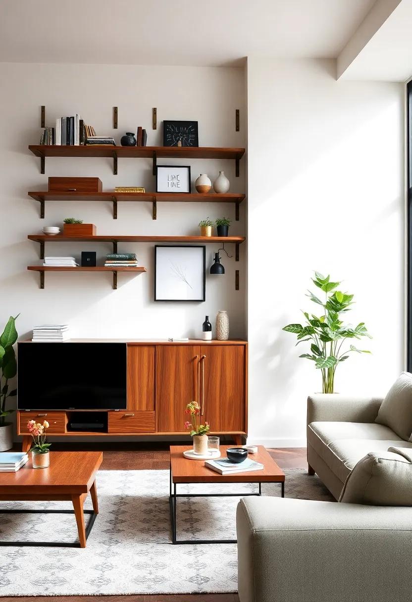 Pairing Wall-Mounted Shelves With Statement Furniture Pieces