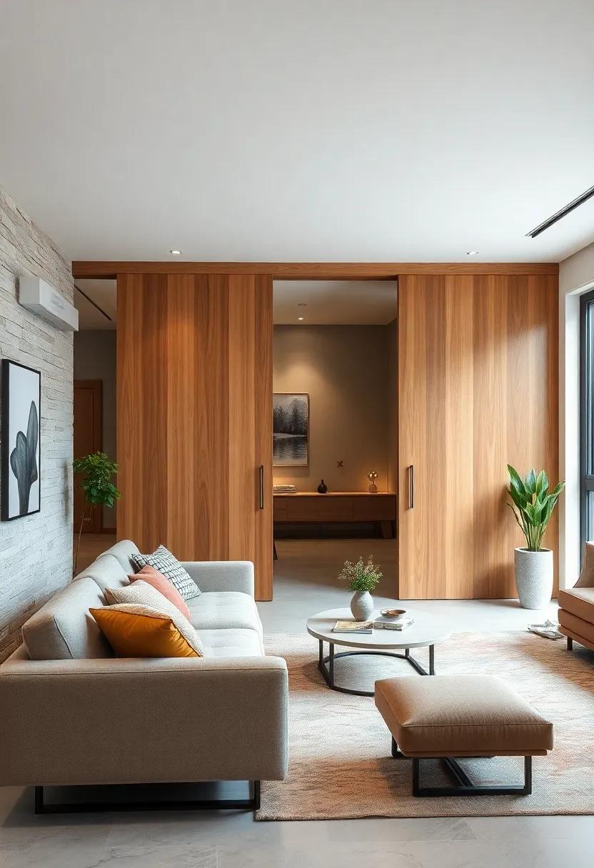 Natural Wood Finishes: embrace the beauty of nature with sliding doors in rich, natural wood finishes that enhance the warmth and coziness of the space
