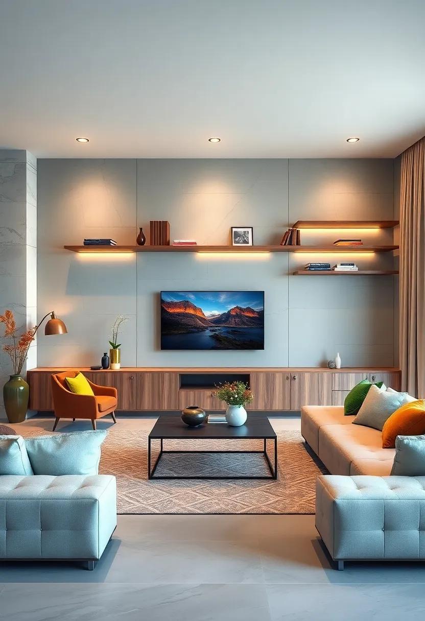Lighting Effects: Using Shelving to Highlight Your Living Room's Ambiance