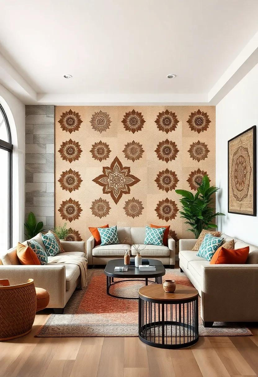 Cultural Patterns: Celebrate global artistry ⁤with intricate decals inspired⁤ by various ‍cultures, adding depth and​ intrigue to your living room