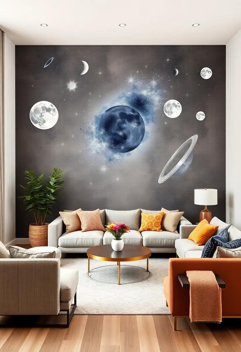 Cosmic⁤ Wonders: Explore the universe from your couch with celestial-themed⁣ decals ⁢featuring stars, moons, and planets for an​ ethereal feel