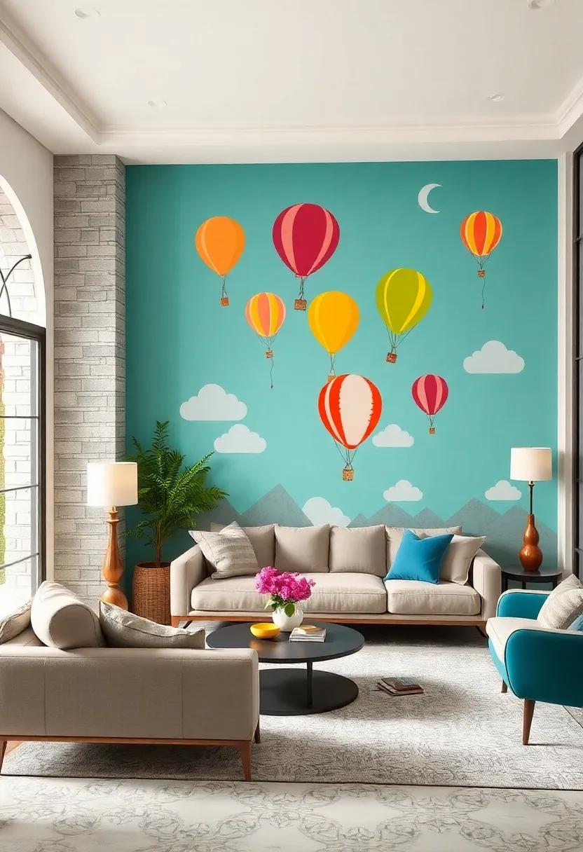 Balloon adventures: Elevate your space ‌with whimsical balloon decals that can create a fun, ⁣airy ‍atmosphere—perfect for family gatherings
