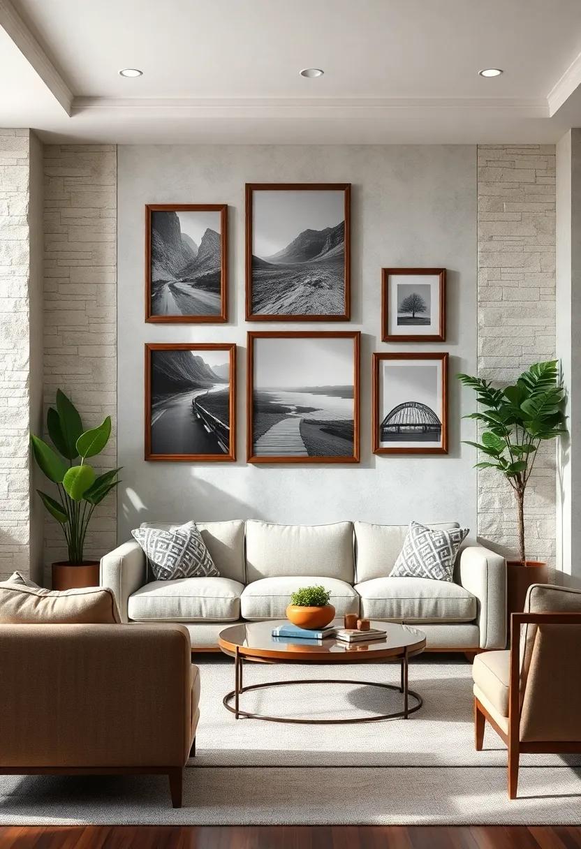 Vintage frames: Create the illusion of an art gallery with frame-shaped decals that allow you to showcase ​your favorite images⁢ and artwork