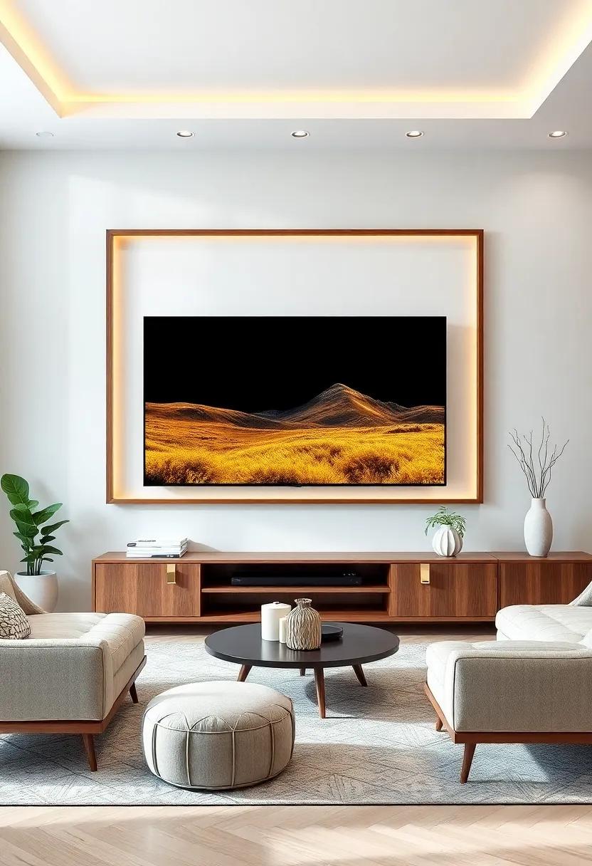 Transforming Your Living Room Aesthetic With The Modern Frame TV Concept