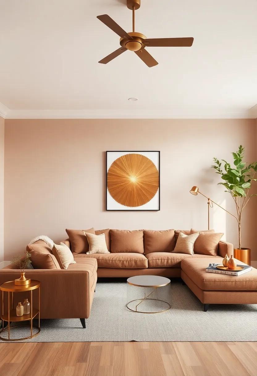 Warm ‌Metallic ⁤Accents: Introduce brass ​or ⁢copper elements in decor and‌ fixtures to ⁣reflect ​light and add a touch ⁢of warmth and‍ sophistication
