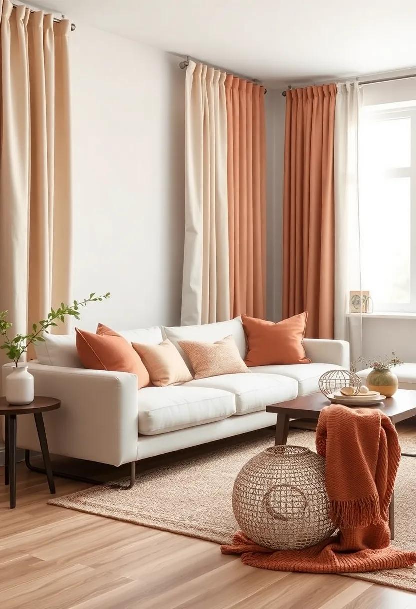 Warm Textile Combinations: Mix and match curtains, cushions,​ and throws in ‍complementary warm ‍tones for a ​layered,‌ thoughtfully designed space