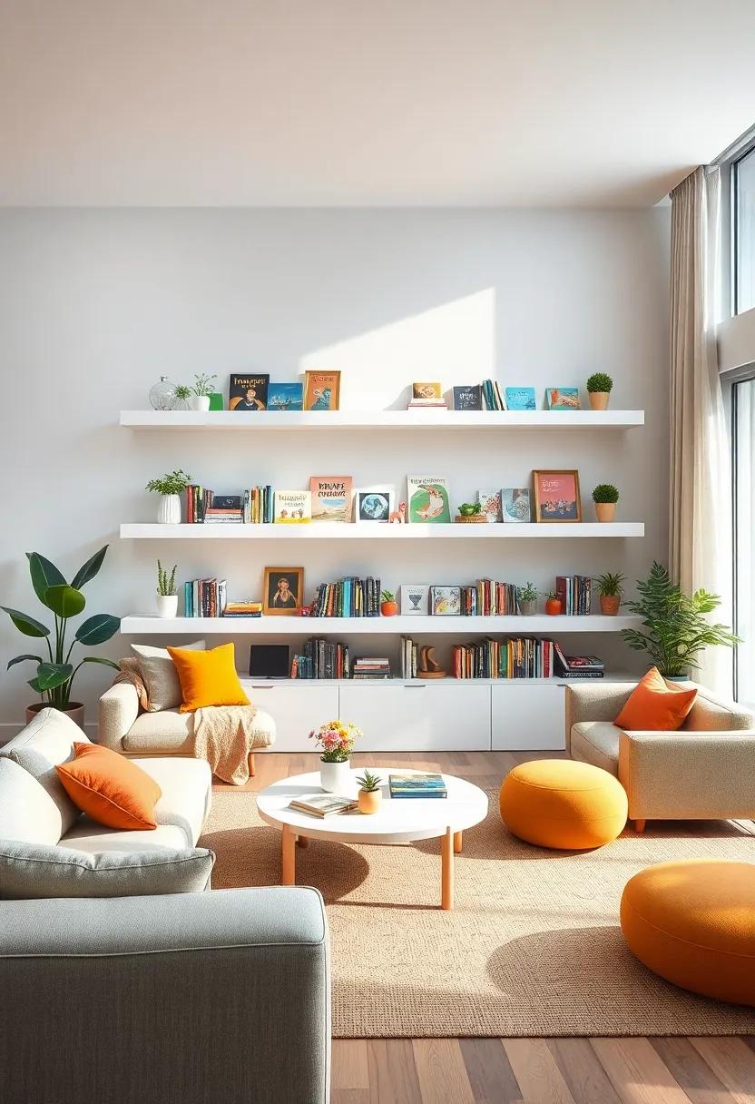 Child's Play: Create an engaging display for kids’ books and toys, encouraging a love for reading while adding a playful element to the space