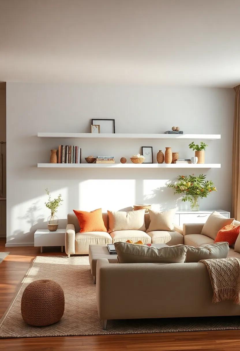 Elevated Display: Place heavier items low and lighter items higher on your shelves to ensure stability while keeping the visual flow light