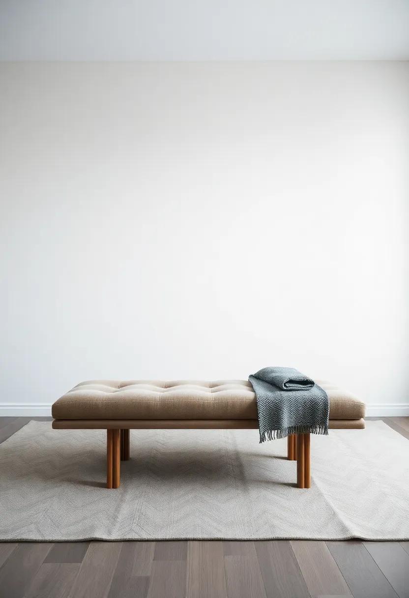 Textural Play: Exploring ‍Fabrics and Materials for Your ​Bedroom bench