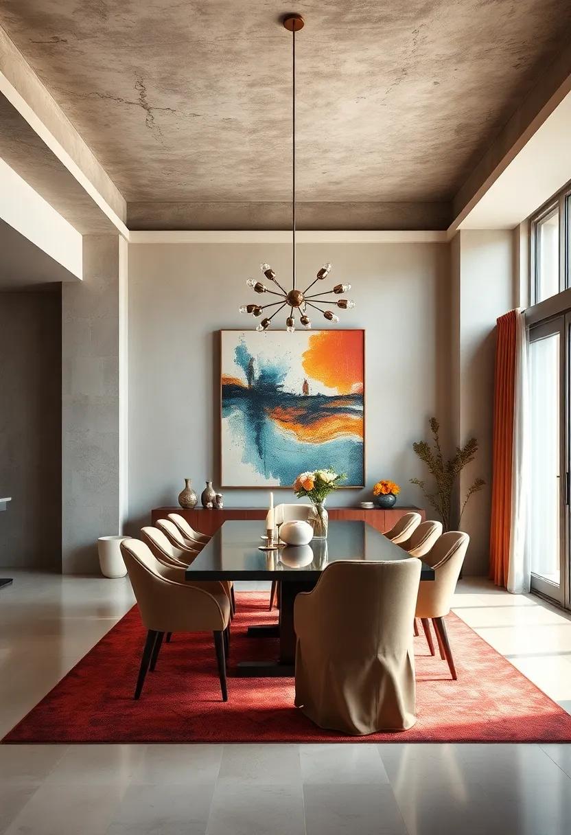 Large-Scale Art: Invest⁤ in a large piece of art ⁣that complements your​ dining room's color⁢ scheme, making a bold statement without cluttering