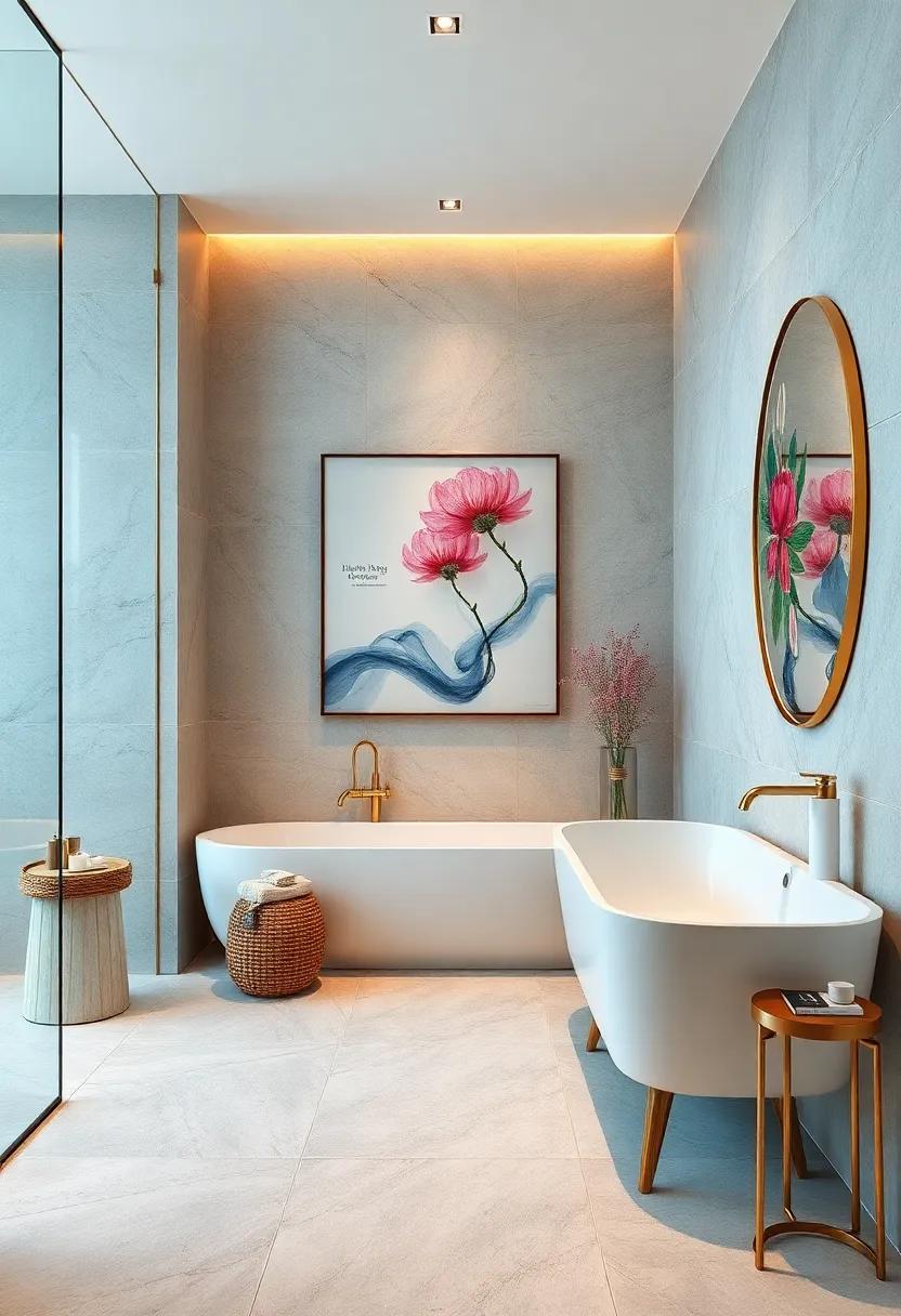 Elegant Wall Art: Adorn your walls with oversized artwork or wall decals that reflect tranquility and ⁢elegance in your space