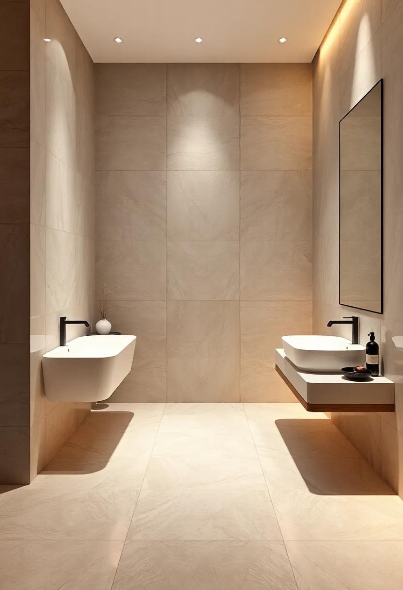 Conclude your‌ journey‌ through luxury bathrooms​ with a ⁢plush‍ retreat showcasing oversized sinks ‌and heated floors that promise comfort and⁤ style ‍in every step of ‍your routine