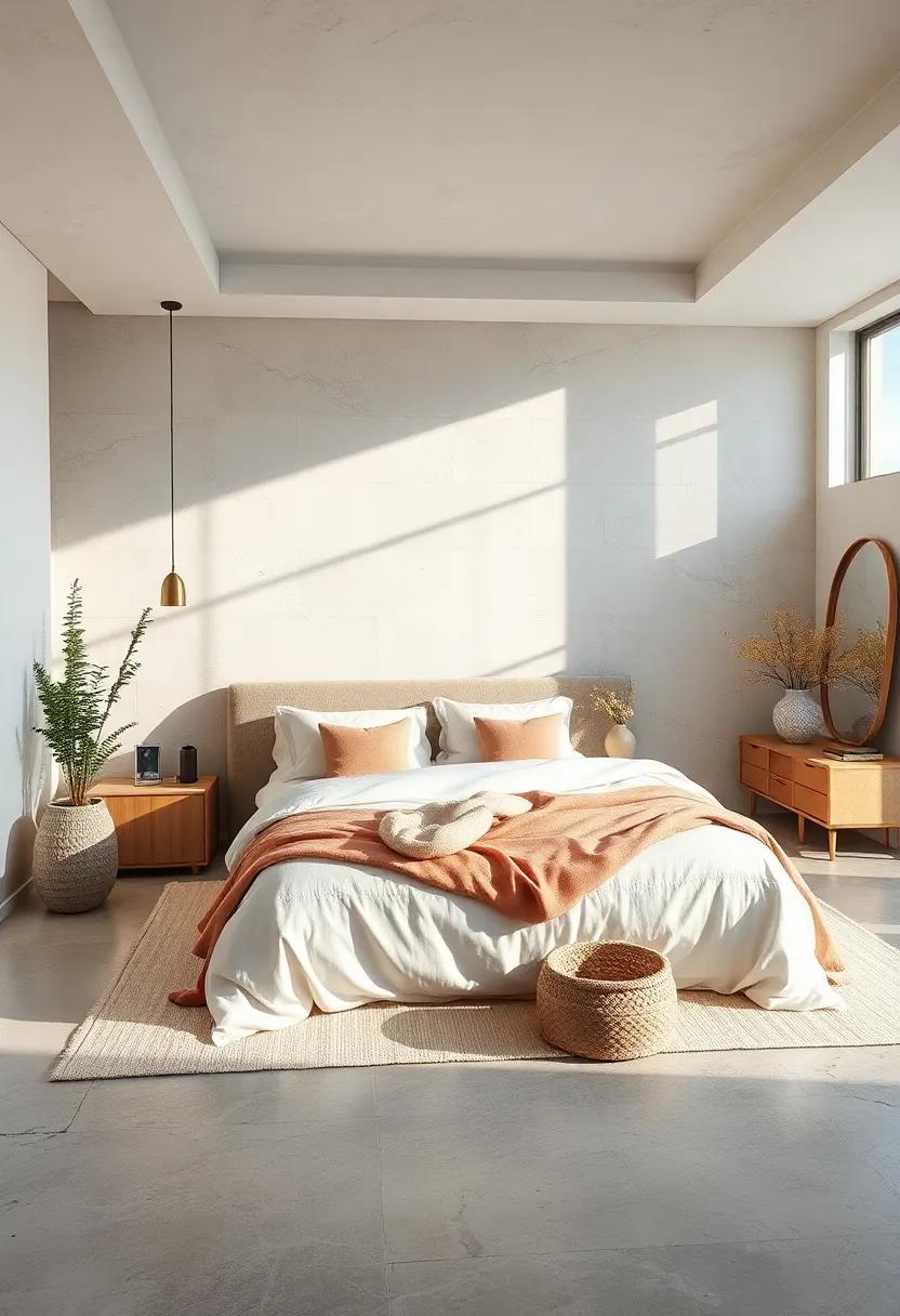 Invest in Quality Bedding: use high-thread-count linens in airy textures to create luxurious bedroom environments that foster relaxation and tranquility