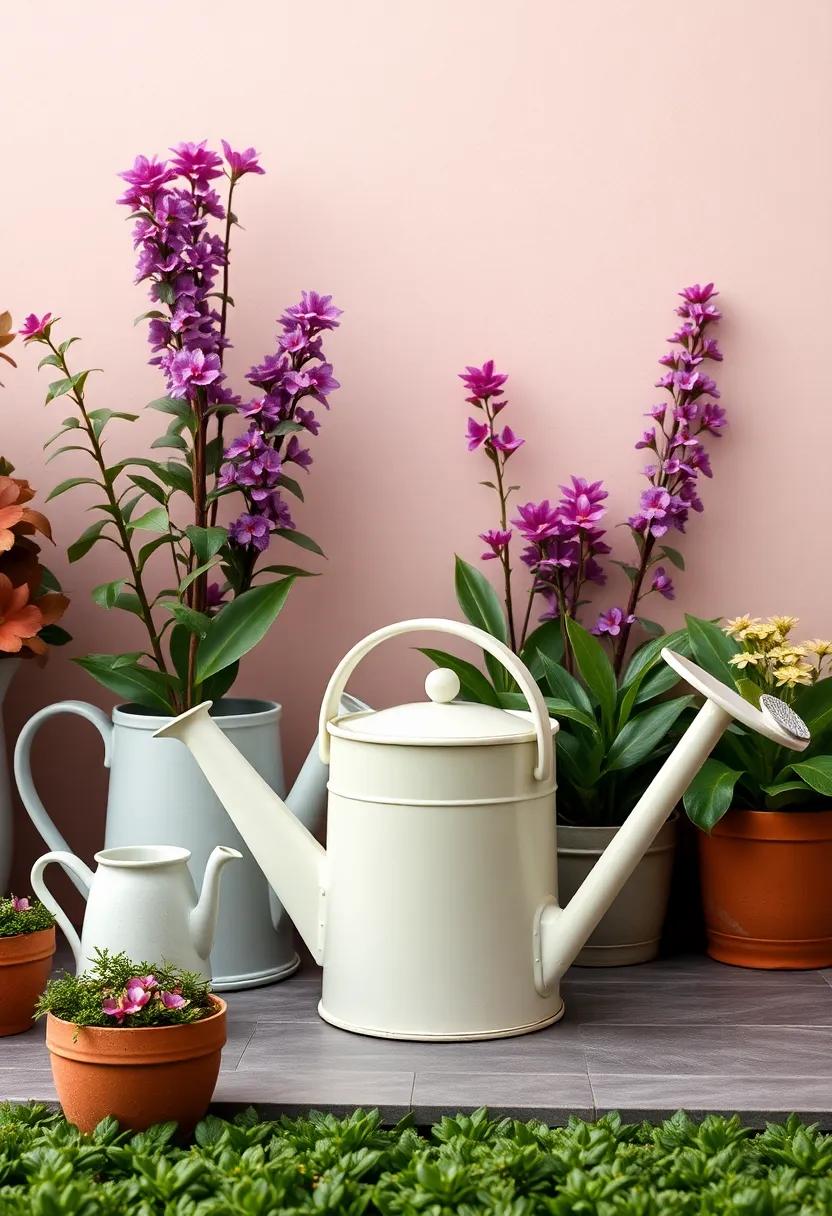 Artful Watering Cans: Choose decorative watering cans that can be displayed as art pieces, blending functionality⁢ with aesthetic appeal