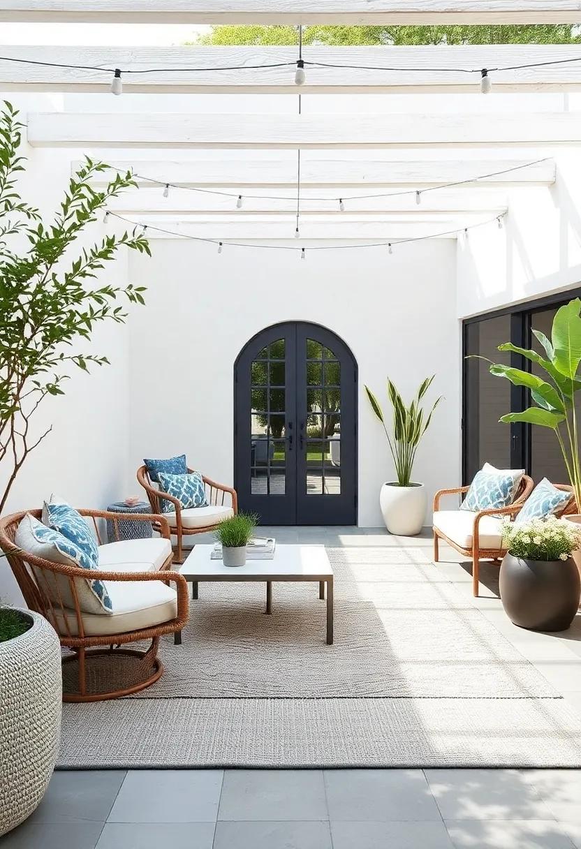 Chic Outdoor Rugs: Define your outdoor living areas with luxurious outdoor ⁢rugs that add texture⁣ and ⁤comfort, seamlessly ⁢blending style with function