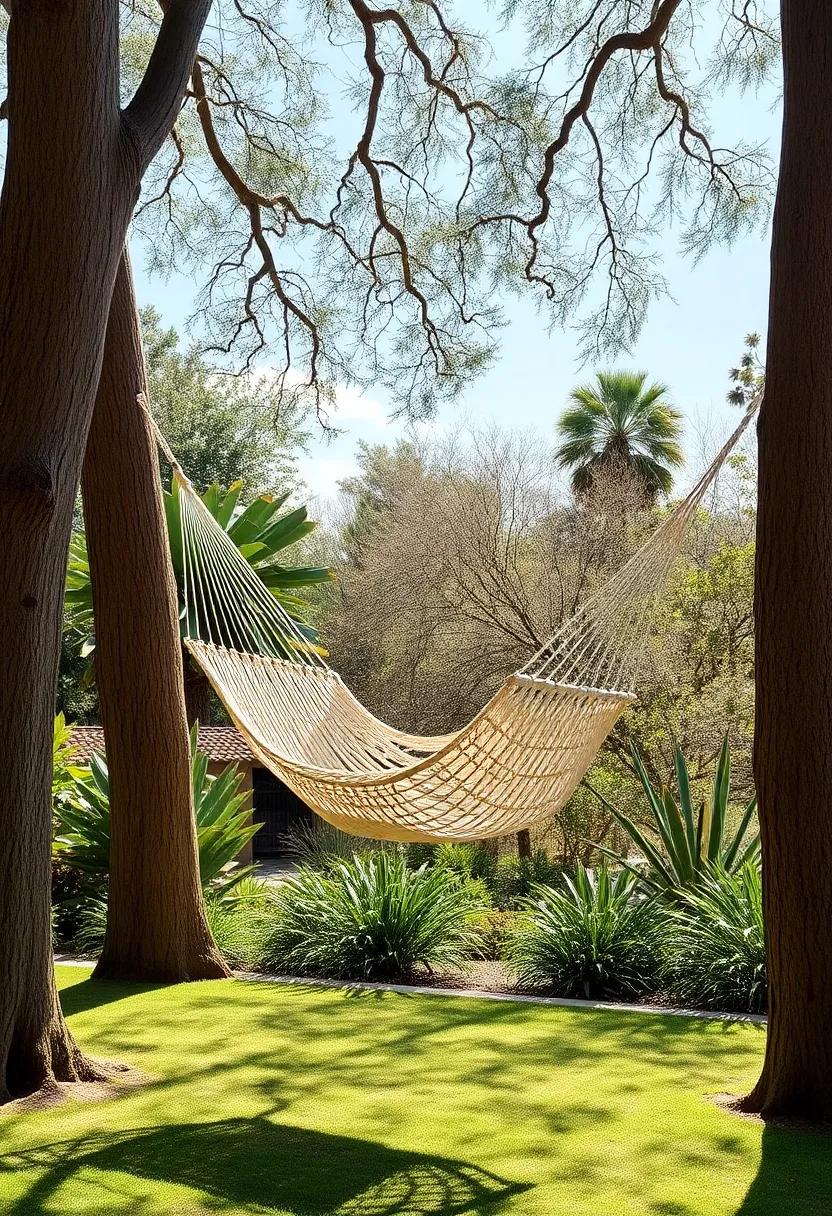 Luxurious Hammocks: Hang a⁣ beautifully woven hammock between trees, inviting relaxation amidst nature’s beauty—perfect for lazy afternoons