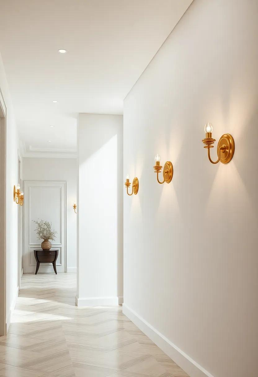 Elegant Hallways Transformed by Stunning Golden Wall Sconces