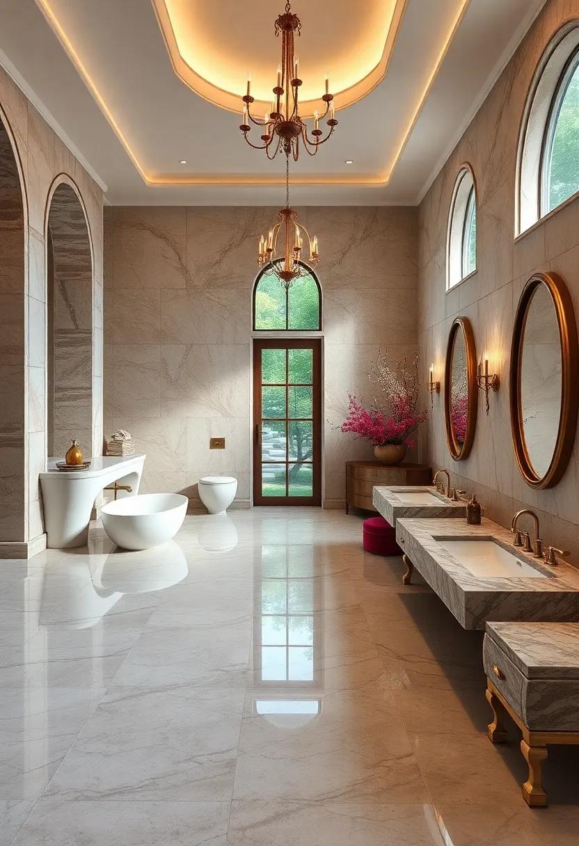 Spa-like Bathrooms with Soaking Tubs and Opulent Fixtures for Relaxation