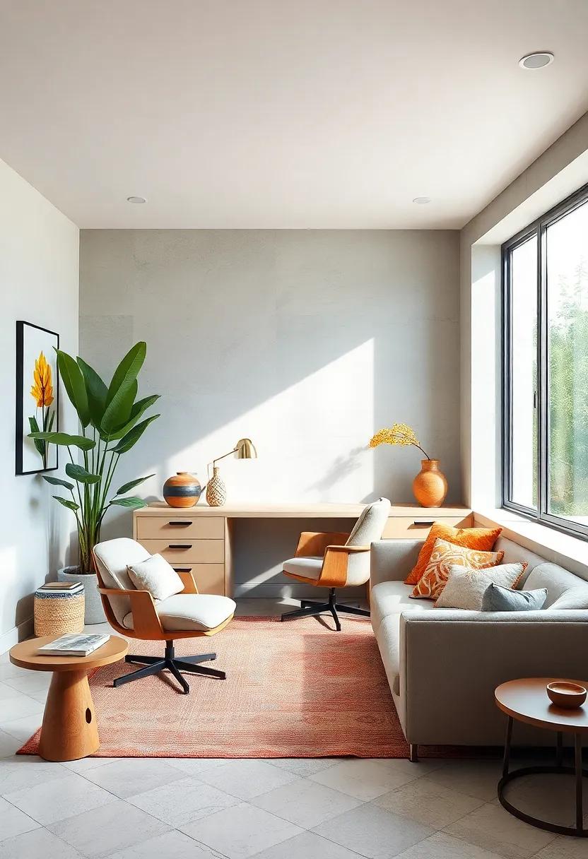 Bespoke Beauty: A custom-built desk positioned near a large window, creating an inspirational work environment that exemplifies luxury and personalized design