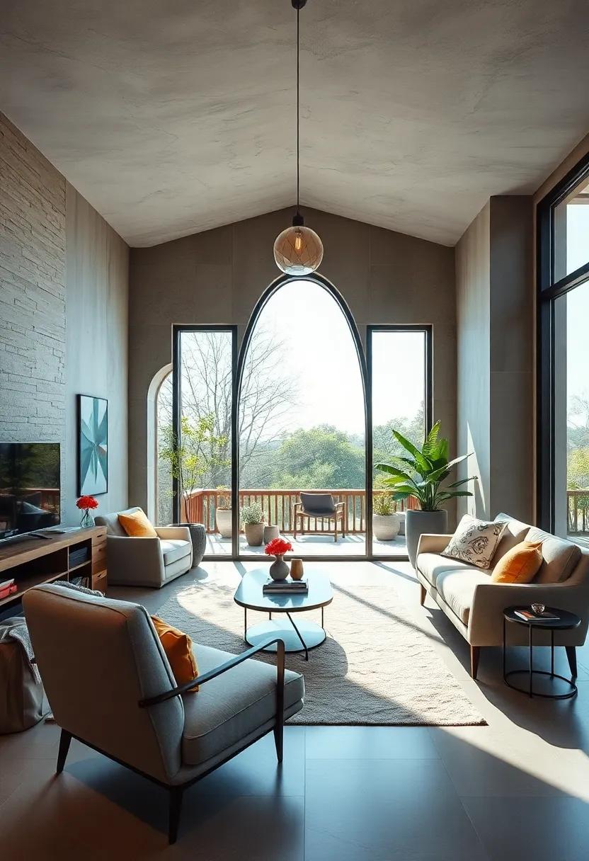 Artistic Light: This office features large, custom artful windows that not only let in light but also act as a unique focal point, inspiring creativity and innovation