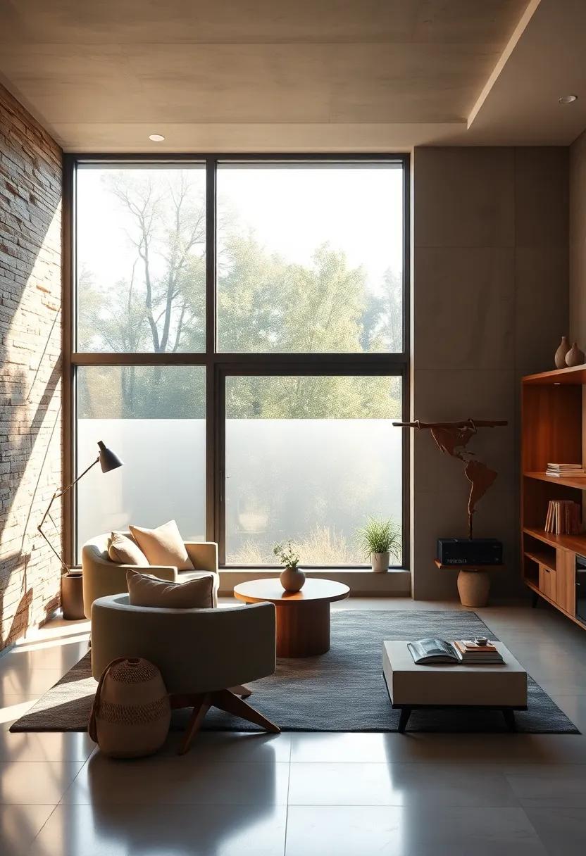 Skylight Sanctuary: An elegant study that boasts multiple skylights, flooding the room with natural light while offering a stunning view of the sky above