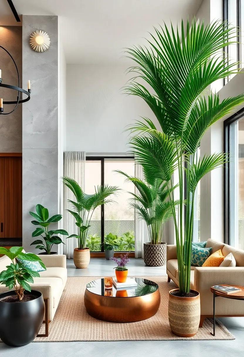 Areca Palm - This tall ⁤and feathery⁤ palm brings ⁢a ⁢breezy,tropical vibe to your‌ living space,making it feel like a serene oasis