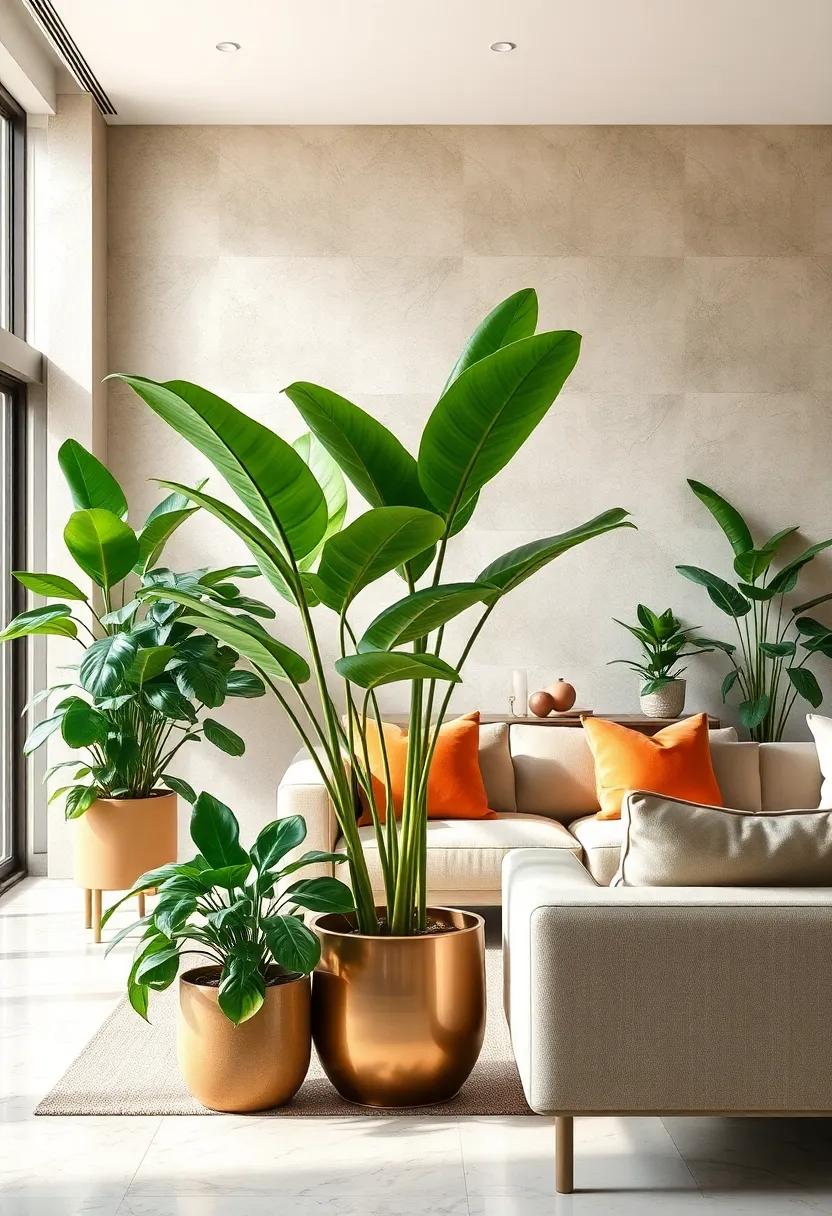 ZZ plant - Renowned for its resilience, ​the ZZ Plant features smooth, waxy leaves and adds a sleek,⁢ modern‌ touch to any space