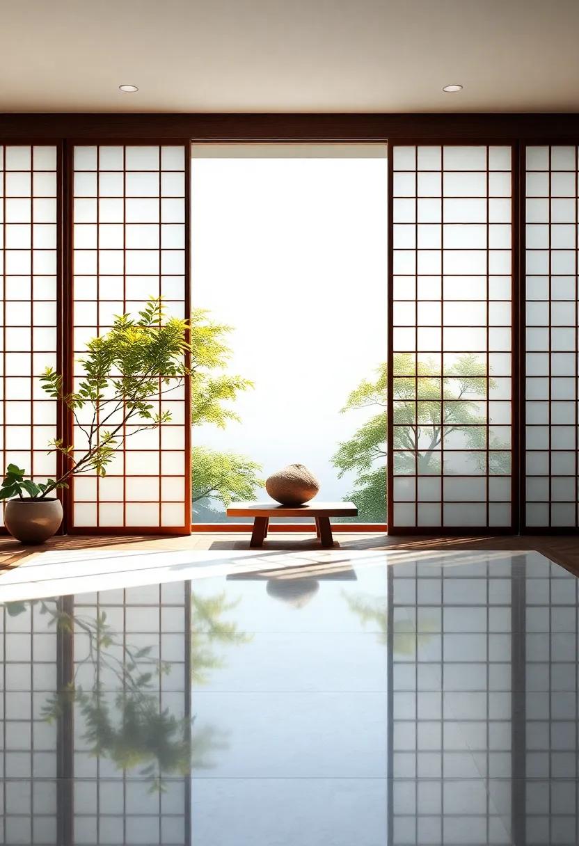 Shoji Screens: These elegant sliding panels diffuse light beautifully while maintaining privacy, adding a harmonic touch to any room