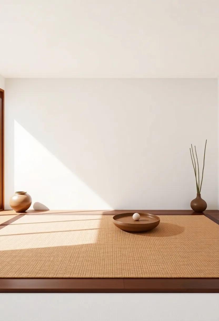 Tatami Mats: These traditional straw mats provide both comfort and a natural grounding element in any space
