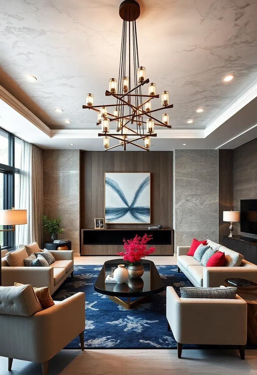 Sleek Modern Minimalism: Embrace simplicity with a contemporary chandelier featuring clean lines and metallic finishes that add⁢ elegance without overwhelming the space