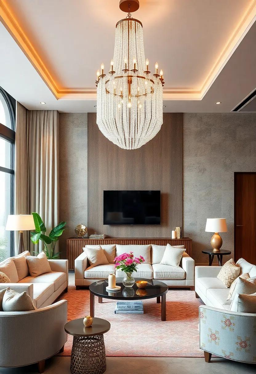 Crystal Bead Accents: Infuse your room​ with romance using a chandelier that features cascading crystal beads, adding a touch of whimsy ⁢and sparkle to any decor