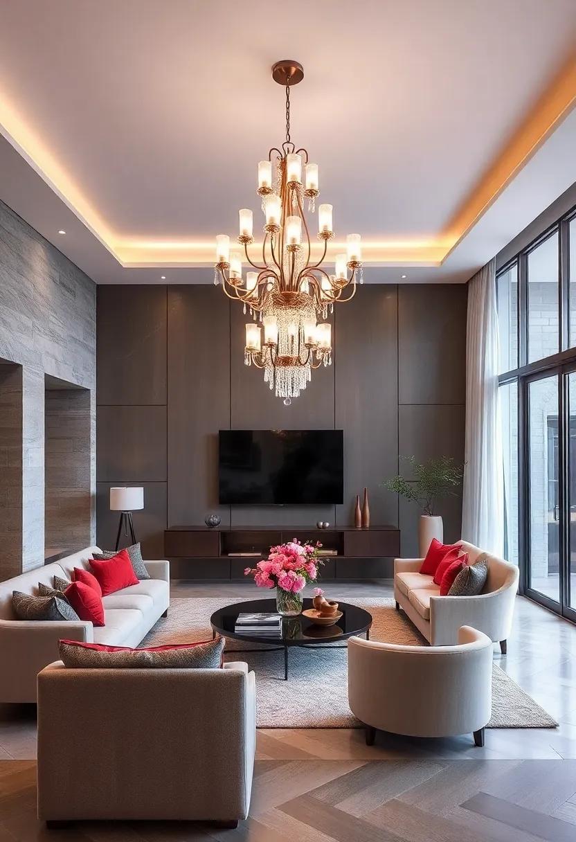 Dramatic Monochrome: Consider a‍ monochromatic​ chandelier that complements⁤ your color scheme while adding a touch of sophistication and‍ modernity