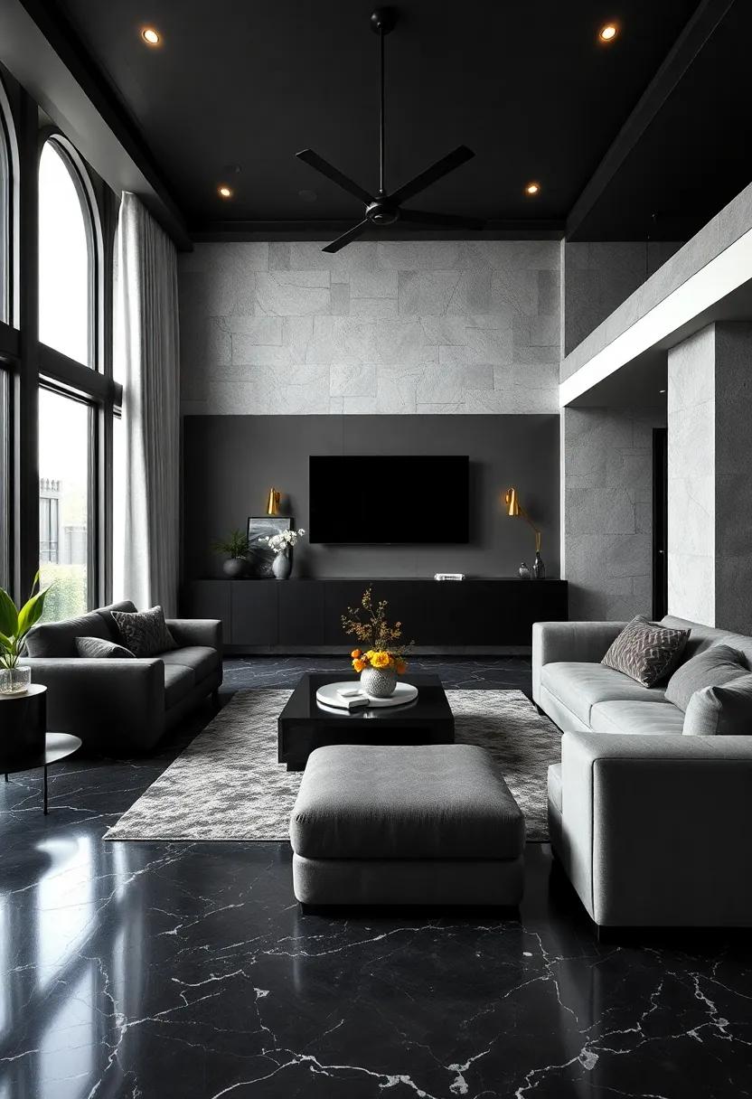 Contrast with White: Introduce small white accents to brighten the room and create a striking contrast without losing the luxurious feel