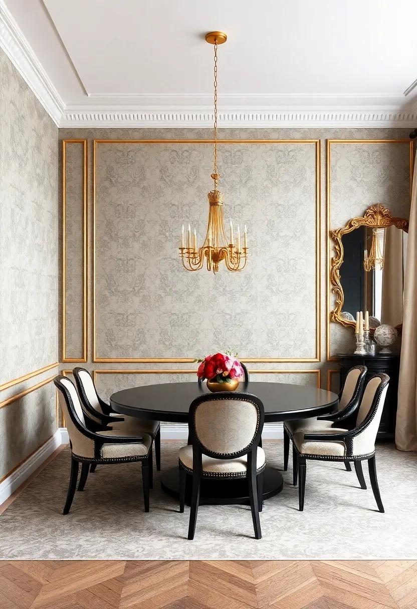 Elegant Wall Treatments: Consider textured wall coverings, such as silk or damask, that provide an extra layer of richness and elegance