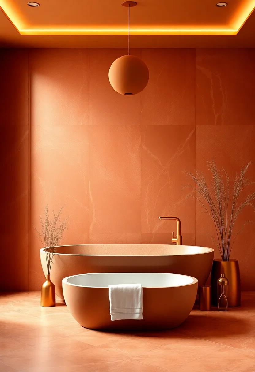 Curating a Luxe Bathroom Oasis⁢ with Terracotta and Gold⁢ Infusions