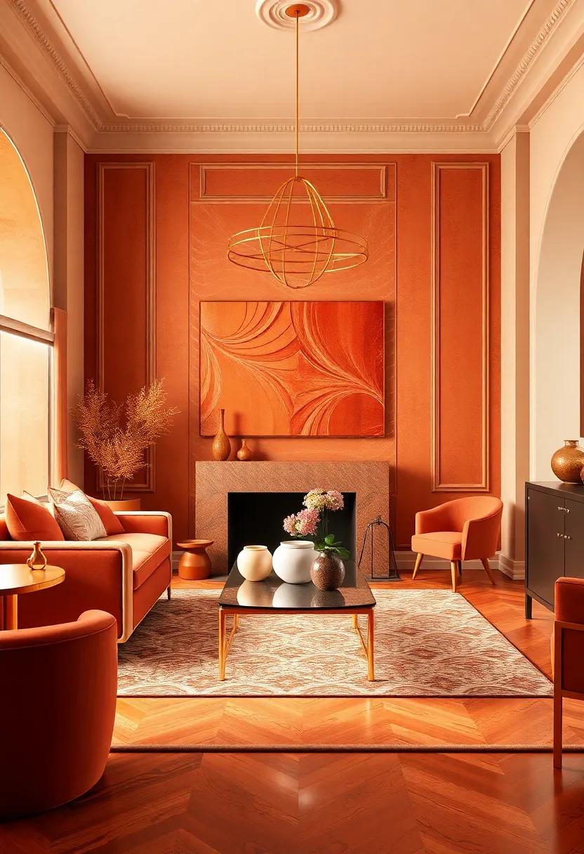 Balance in Design: The‍ Symmetry of​ Terracotta and Gold‌ Decor in Rooms