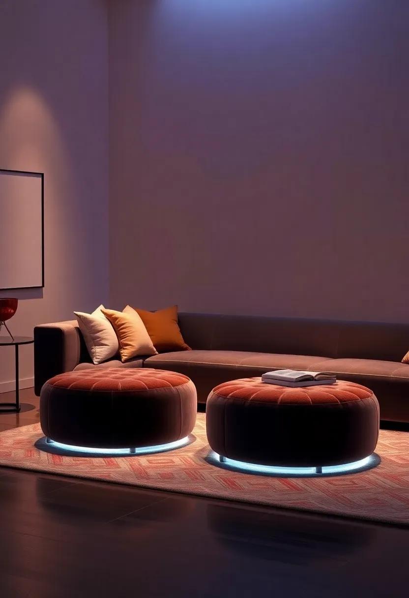 The power of Lighting: Highlighting Velvet Ottomans with‍ Ambient Glow