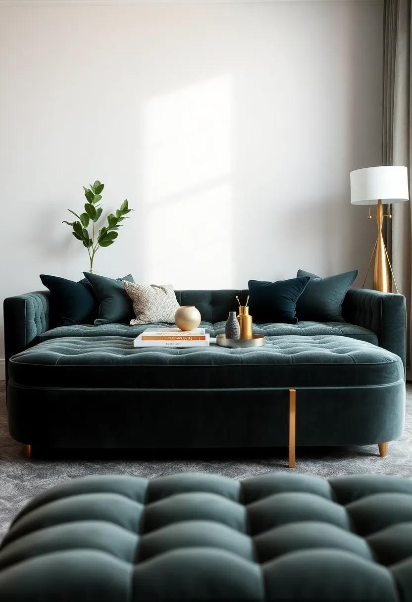 Mixing metals: Enhancing Velvet Ottomans⁤ with Gold ​and Silver Accents