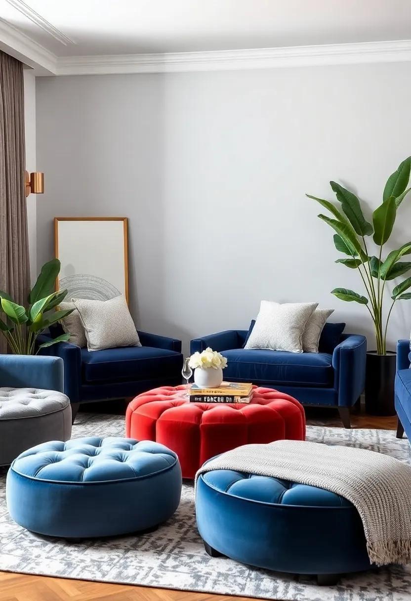 Creating a Reading Nook with Velvet Ottomans and Complementary Furniture