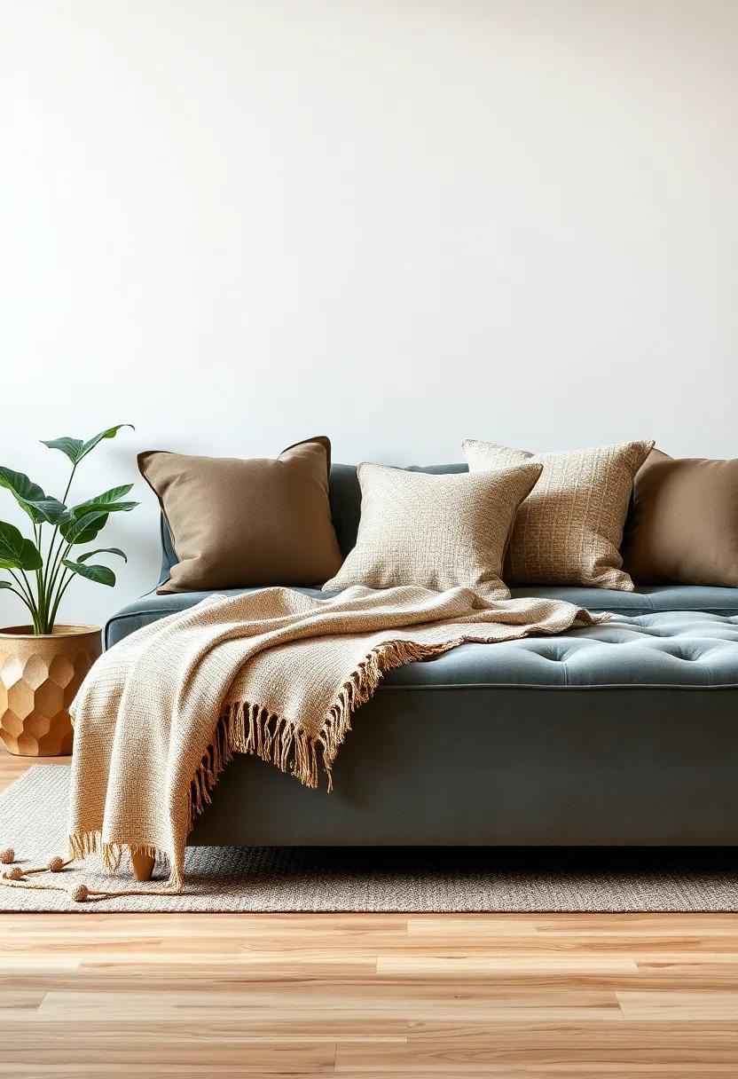 Layering Throws and ⁣Pillows for a Cozy Velvet Ottoman Aesthetic